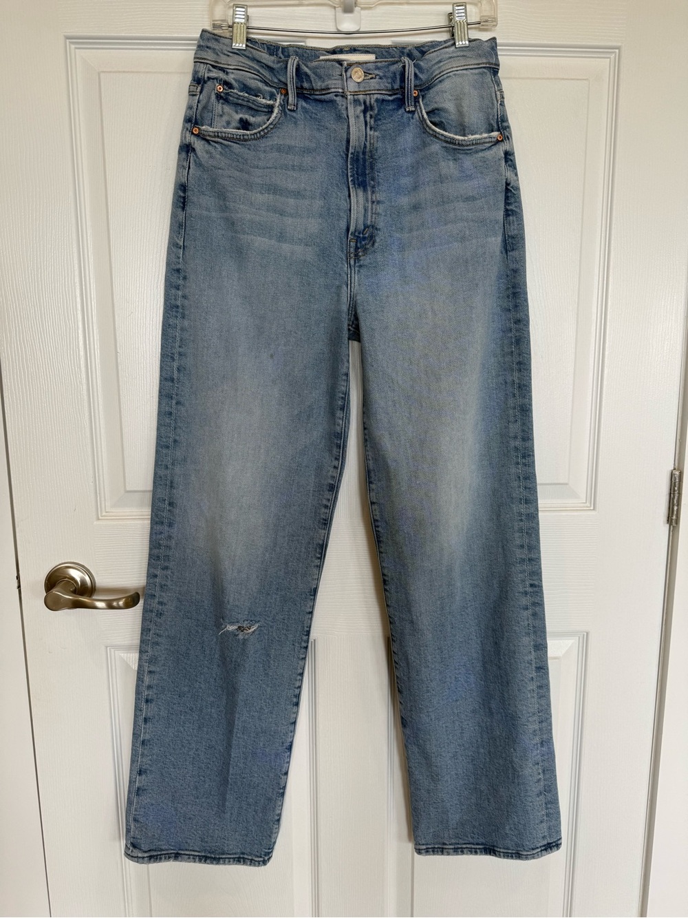 Mother Superior Jeans The Spitfire Sneak in I Confess denim
